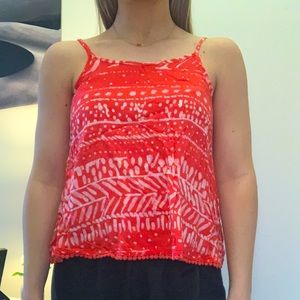 Red and white tank top